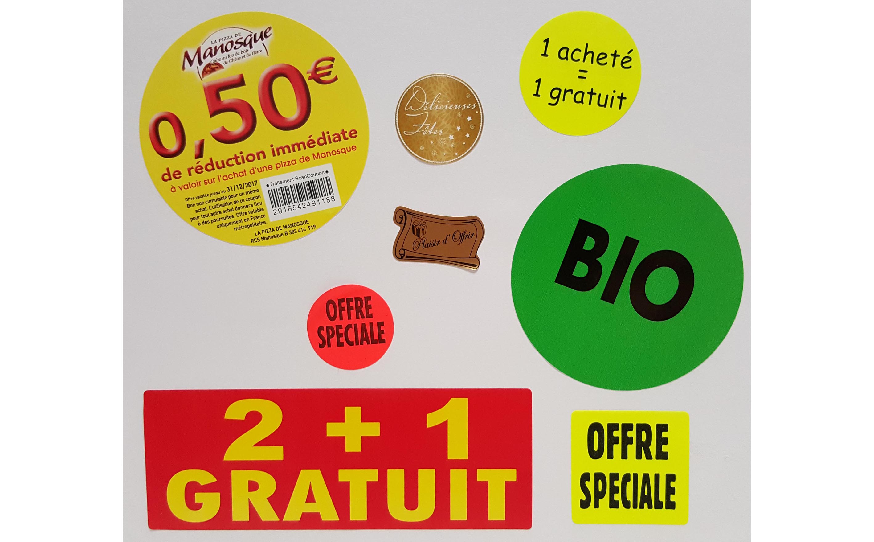 étiquettes promotionnelles